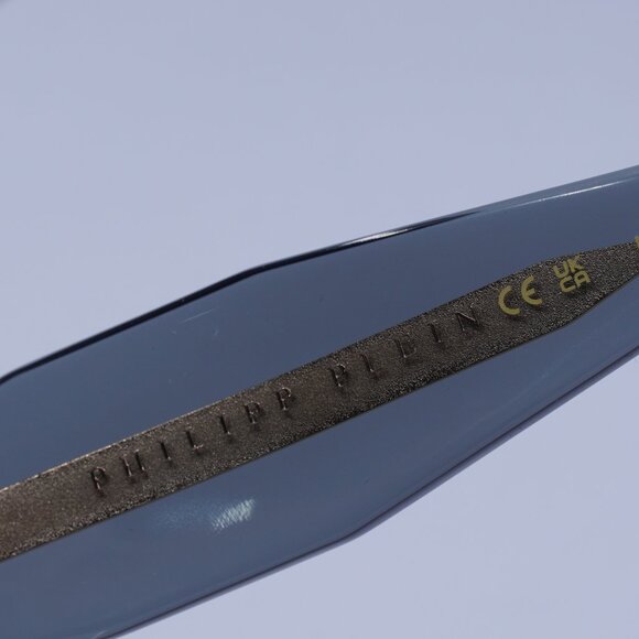 Philipp Plein SPP099V Supreme Star 0819 Sunglasses Grey/Gold Cat Eye Frame - Picture 8 of 10